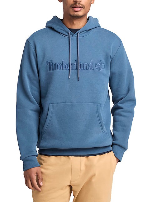 TIMBERLAND EMBROIDERY TONAL Sweatshirt à capuche denim foncé - Pulls molletonnés