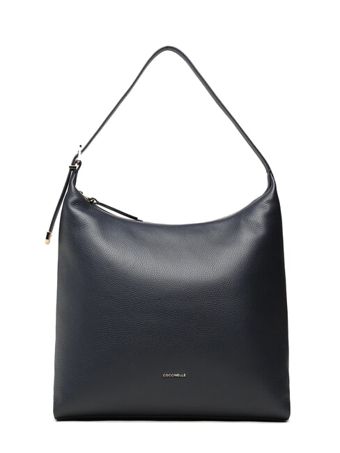 COCCINELLE GLEEN Sac hobo en cuir grainé bleu nuit - Sacs pour Femme