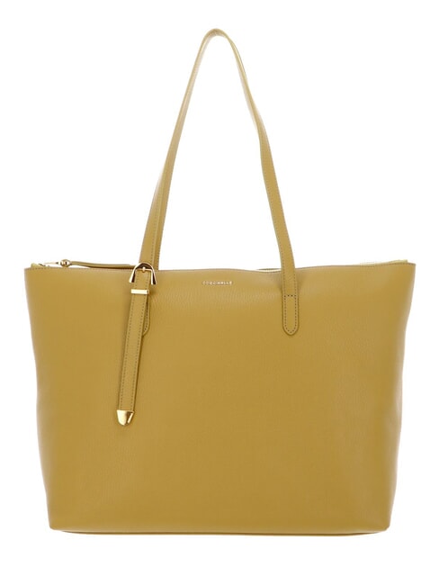 COCCINELLE GLEEN Sac shopping en cuir Citronnelle - Sacs pour Femme