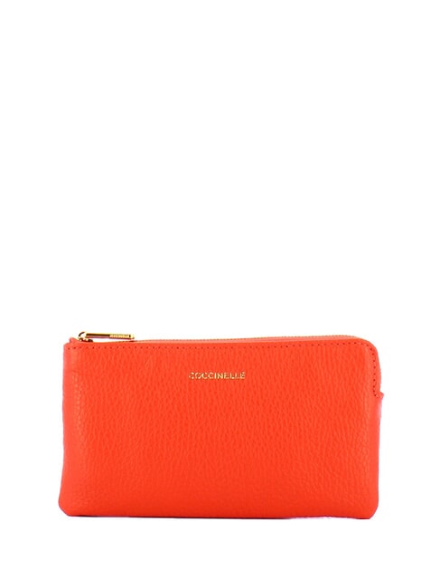 COCCINELLE ALIAS  Pochette en cuir Tangerine - Sacs pour Femme