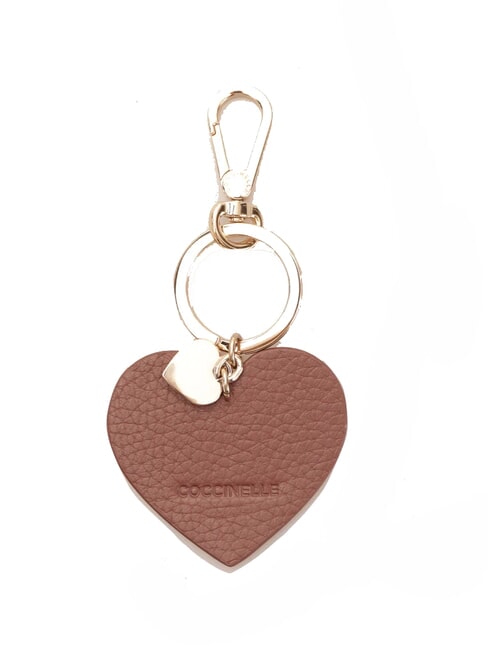 COCCINELLE LITTLE HEART Porte-clés charm en cuir caroube - Porte-clés