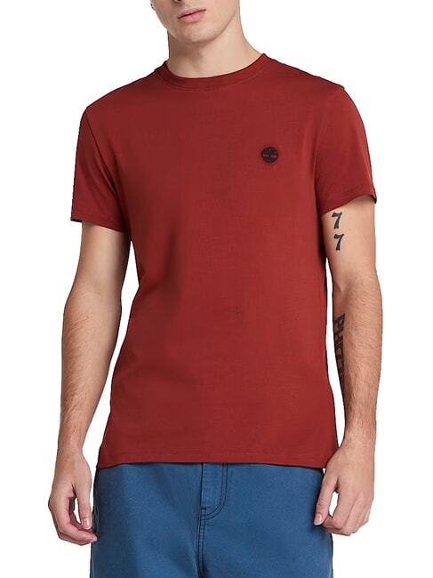 TIMBERLAND SS DUNRIVER CREW T-shirt en cotton henné brûlé - T-shirt