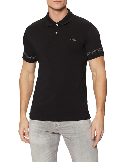 GUESS NOLAN  Polo à manches courtes jetbla - chemise polo