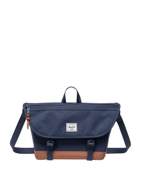 HERSCHEL COVE Dossier Messenger, PC 15,6" bleu marine/marron selle - Porte Documents Travail