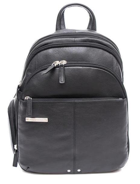 PIQUADRO Petit sac à dos En cuir; pour notebook jusqu'à 10'' Noir - Sacs à dos pour ordinateur portable