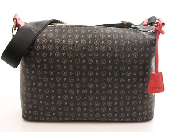 POLLINI Tapiro Sac bandoulière laque noire - Sacs pour Femme