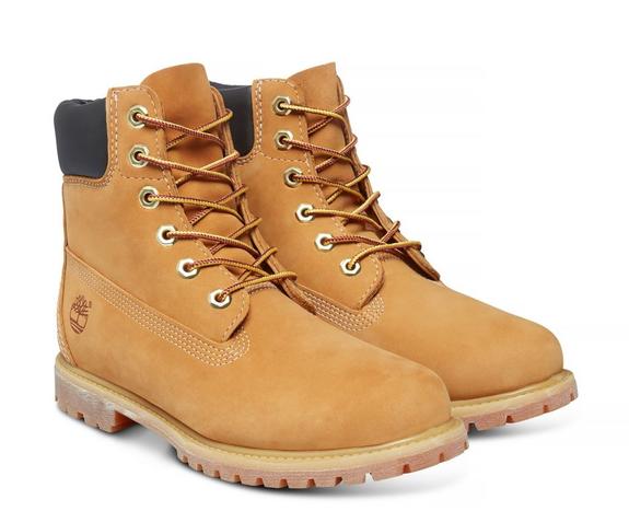 TIMBERLAND bottes 6 POUCES PREMIUM, nubuck jaune - Chaussures Femme