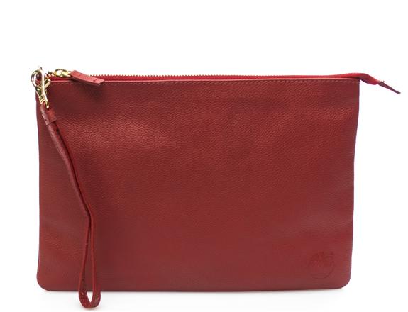 TIMBERLAND  Pochette à revers, en cuir ROUGE - Sacs pour Femme