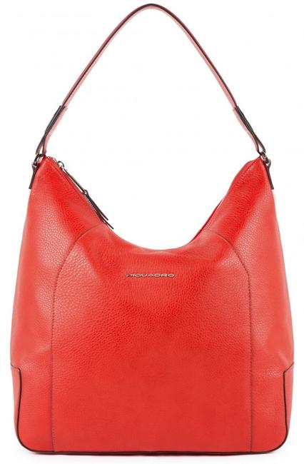 PIQUADRO Muse Sac porté épaule en cuir ROUGE - Sacs pour Femme