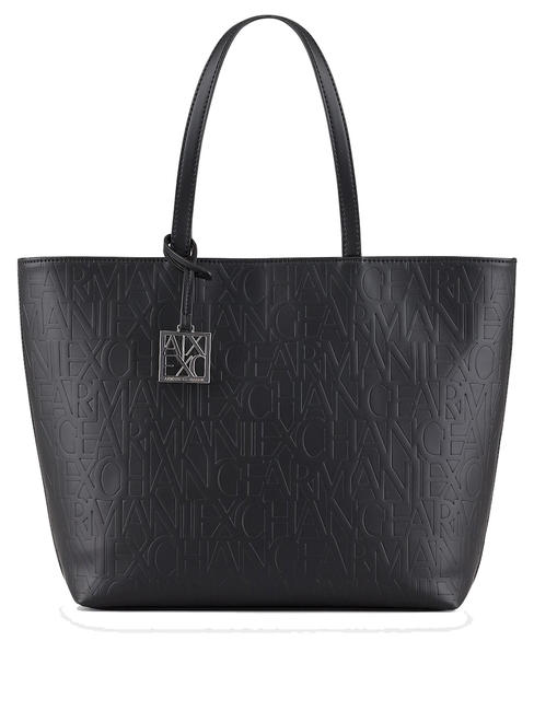 ARMANI EXCHANGE LOGO EMBOSSED Sac cabas imprimé logo Noir - Sacs pour Femme