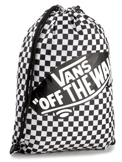 VANS   Sac à cordon coulissant Damier noir / blanc - Sacs à dos pour l'École & les Loisirs