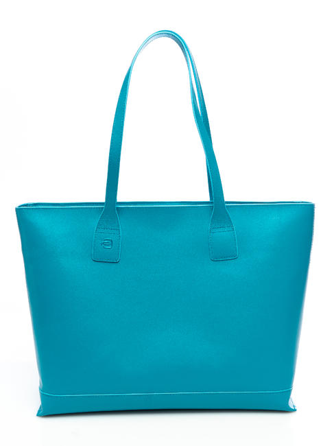 PIQUADRO BLUE SQUARE BLUE SQUARE Out, Sac Shopping en cuir BLEU CLAIR - Sacs pour Femme