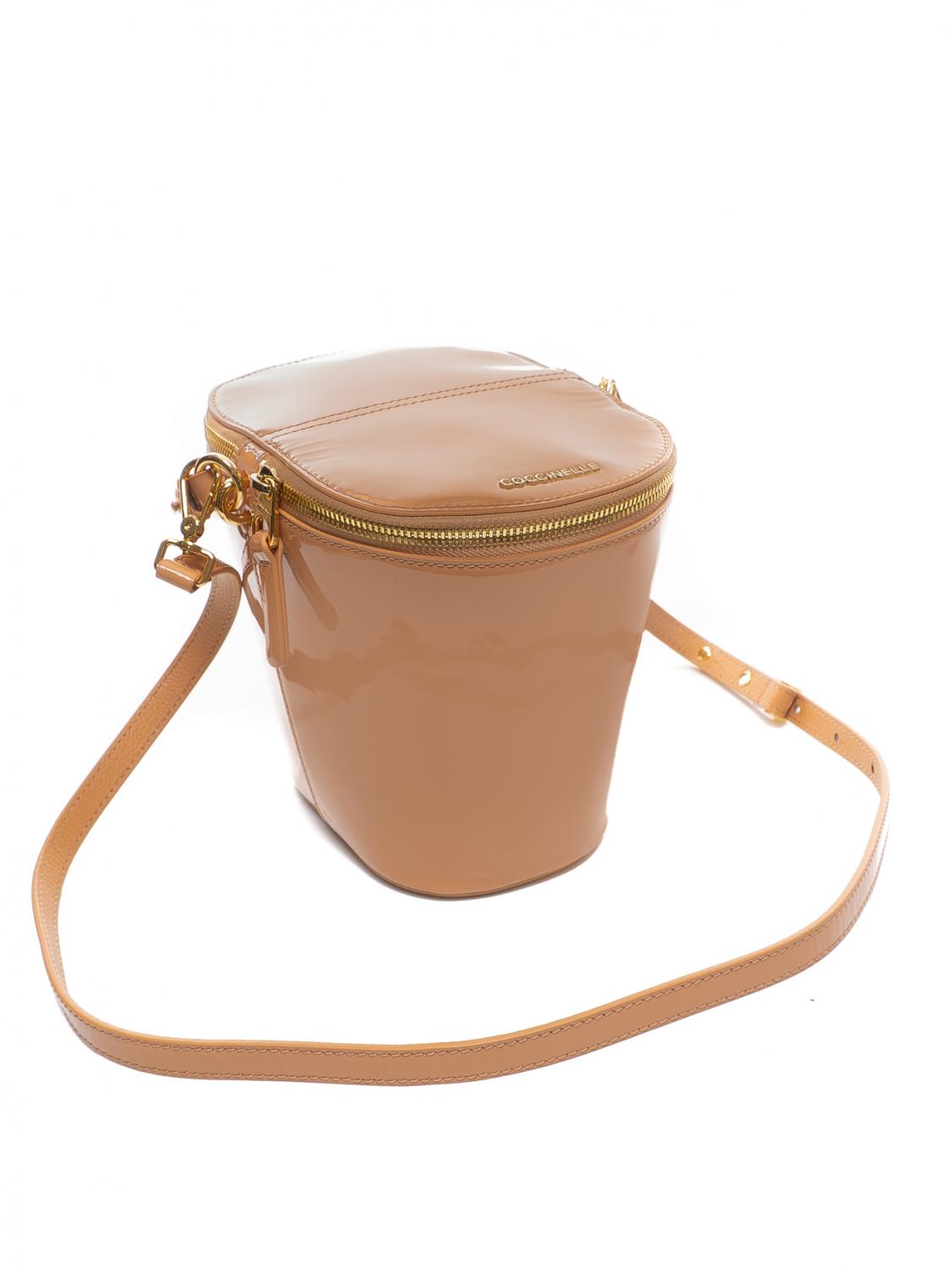 Coccinelle Juliette Patent Mini Sac En Cuir Verni Amande Achetez