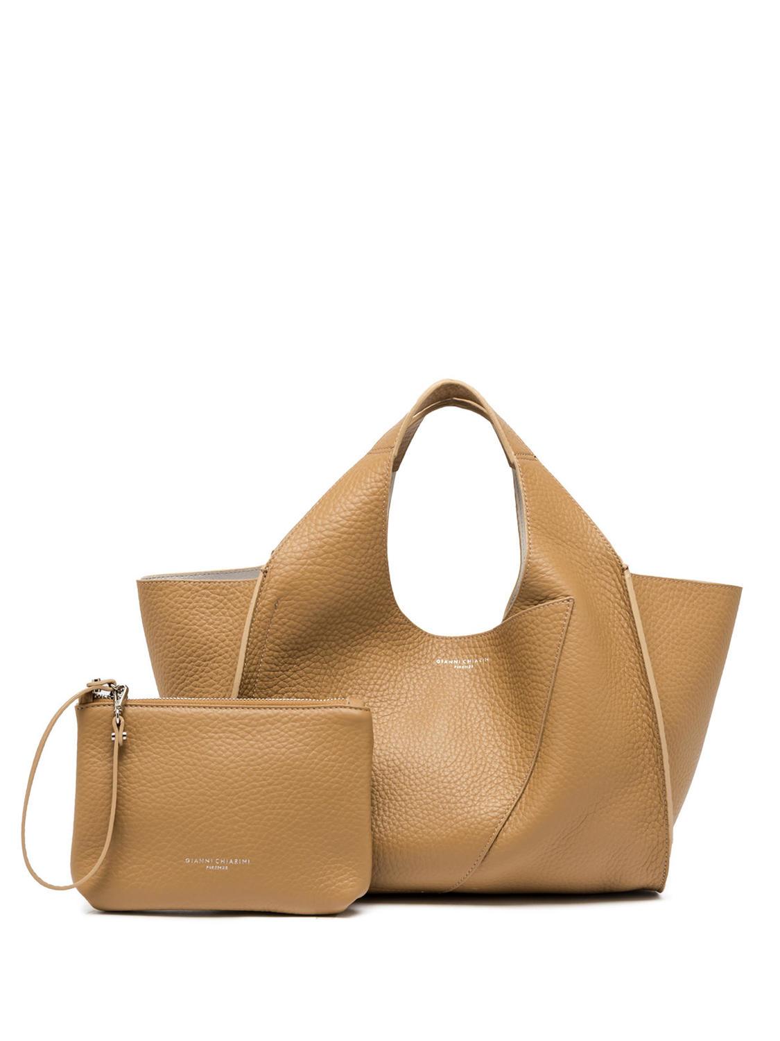 Gianni Chiarini Euforia Sac En Cuir Avec Pochette Sable Nature